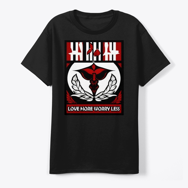 T-shirt design Love More worry less 
