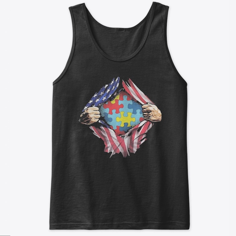 Autism Hero American Flag