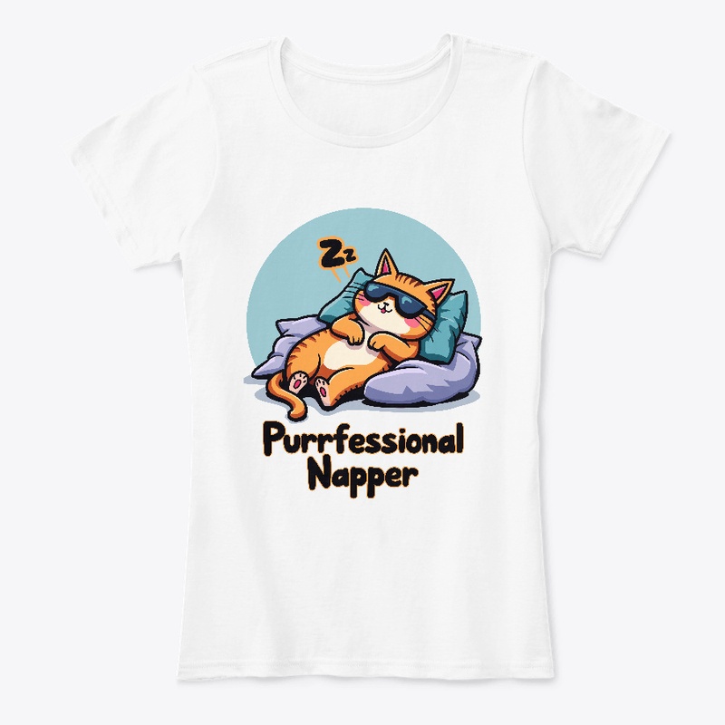 Purrfessional Napper- Funny Cat