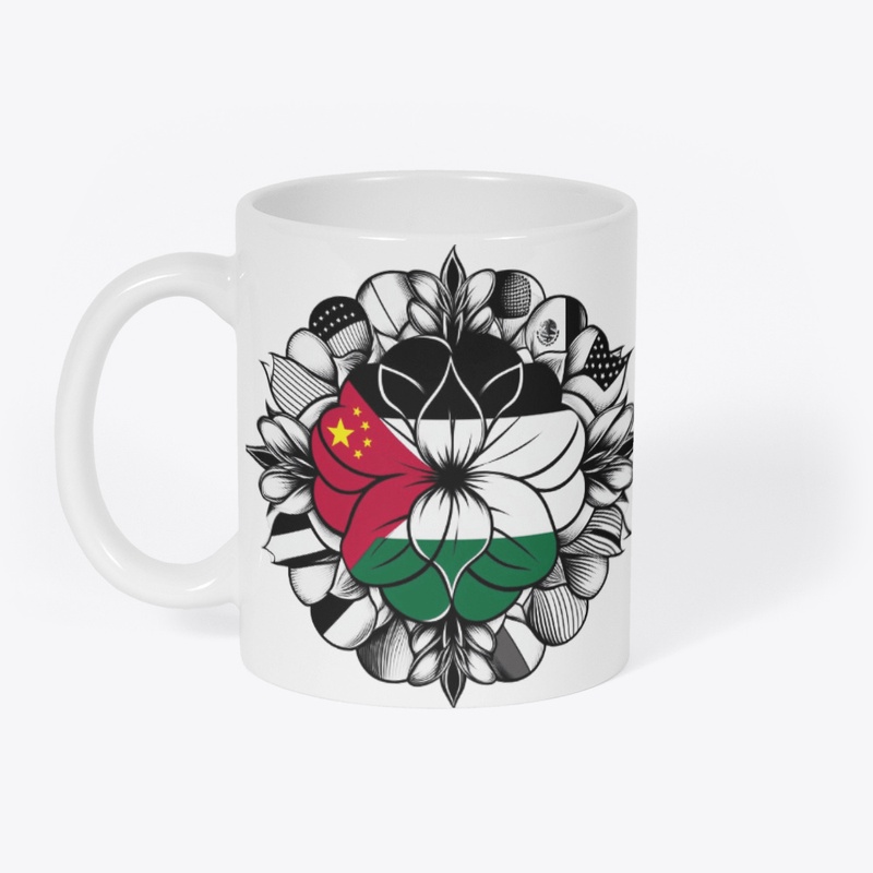 Pigeon Hold olive branch Palestine Flag