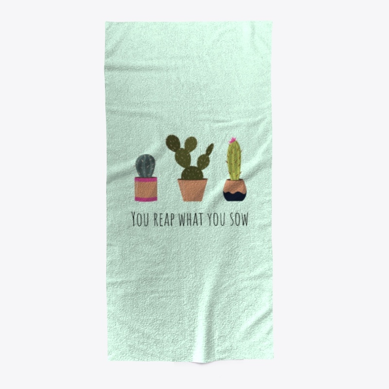 Cactus illustration with funny quote.