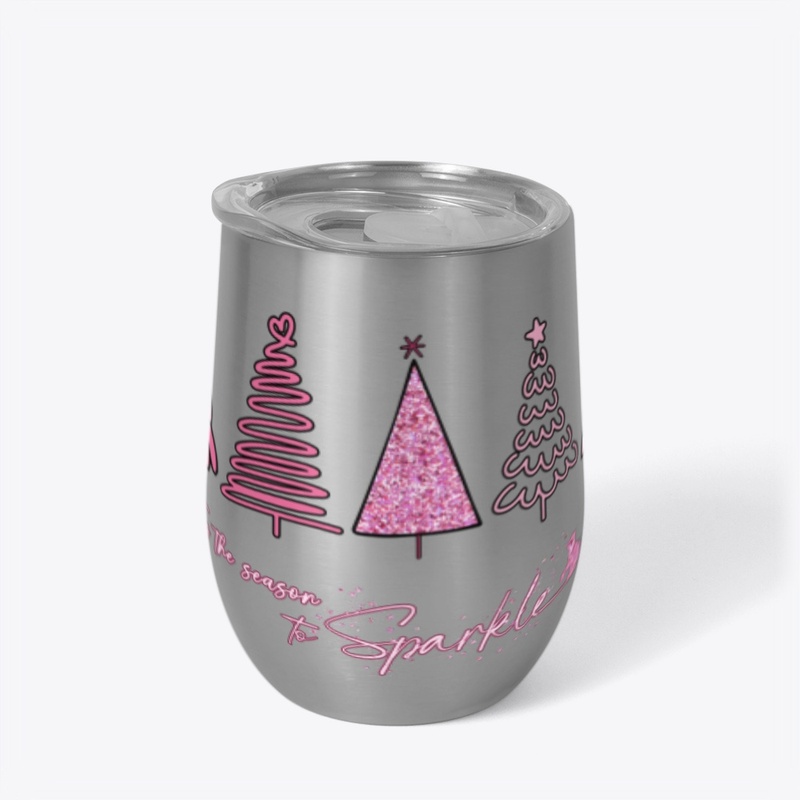 Tis The Season To Sparkle Pink and gold 