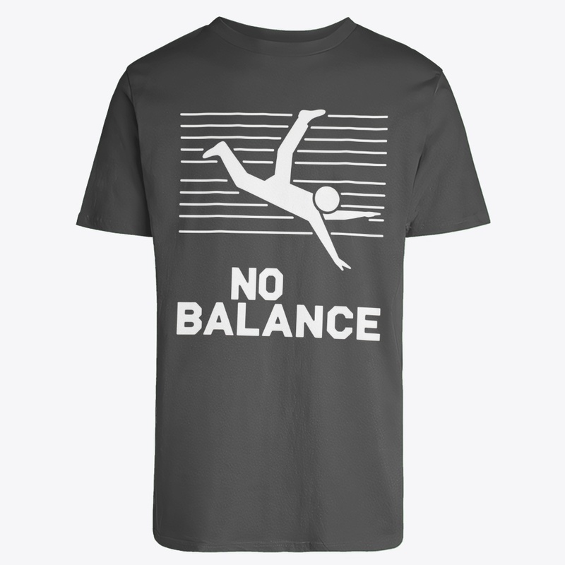 No Balance White Logo - Funny T-Shirts