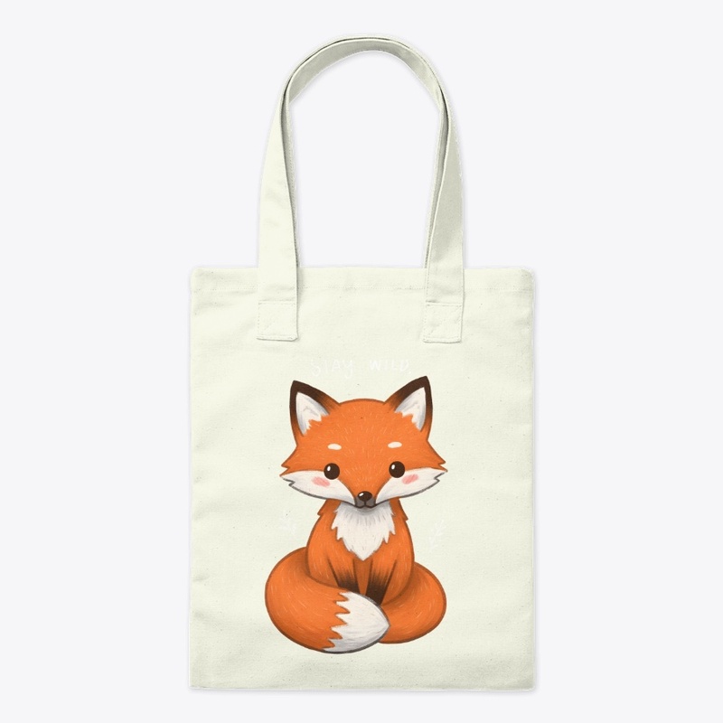 Cute Fox "Stay Wild" Art
