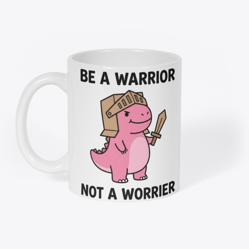 Pink Dinosaur Knight Motivational Quote