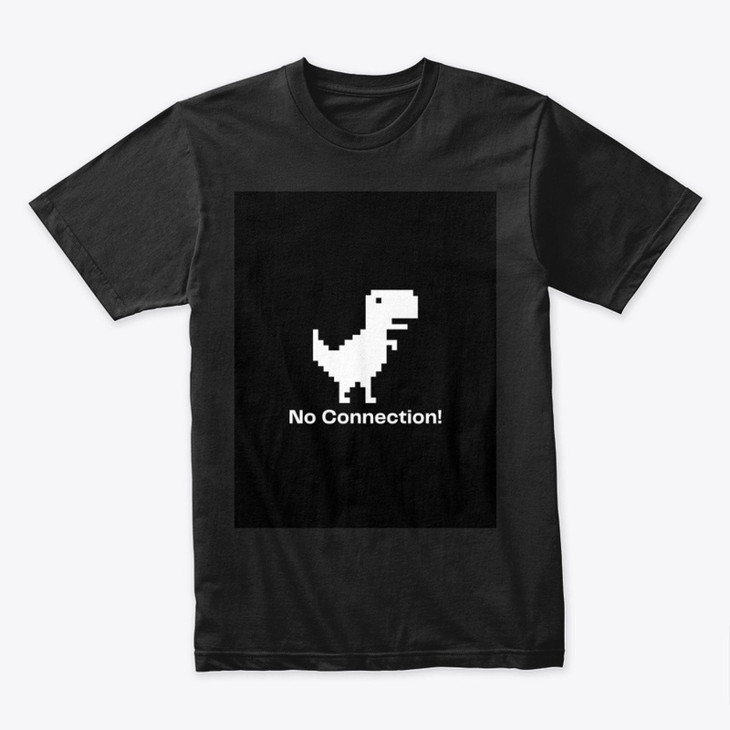 Black and White Simple Dino T-Shirt