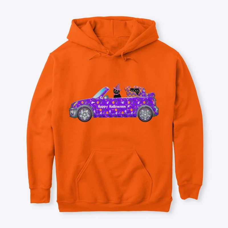 Happy Haloween Black Cat Car