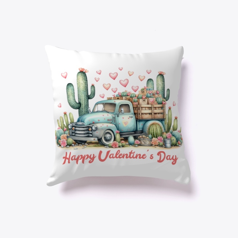 Heart Cactus Pink Happy Valentine