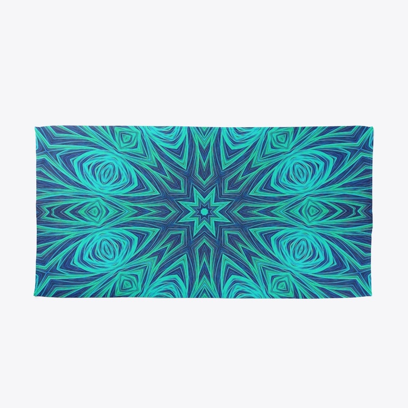 Blue Ice Fractal Kaleidoscope