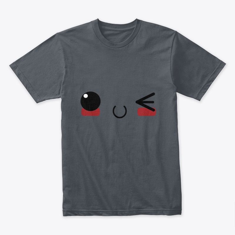 Kawaii japanese anime face design: lucky
