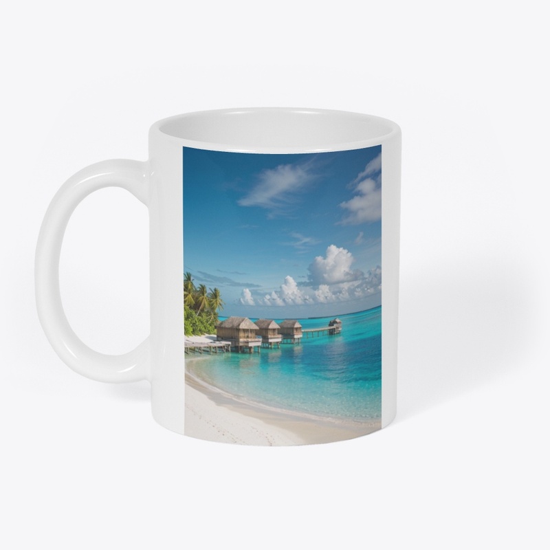 Coffee mug, with Maldives Islands image