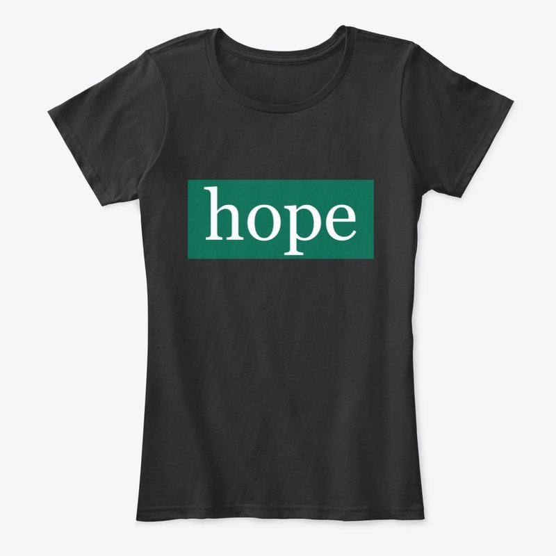 Hope Written in White on Green