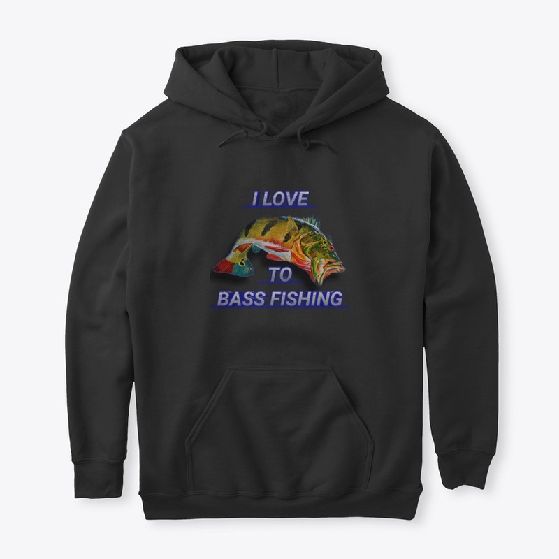 I love to  bass fishing funny tee 