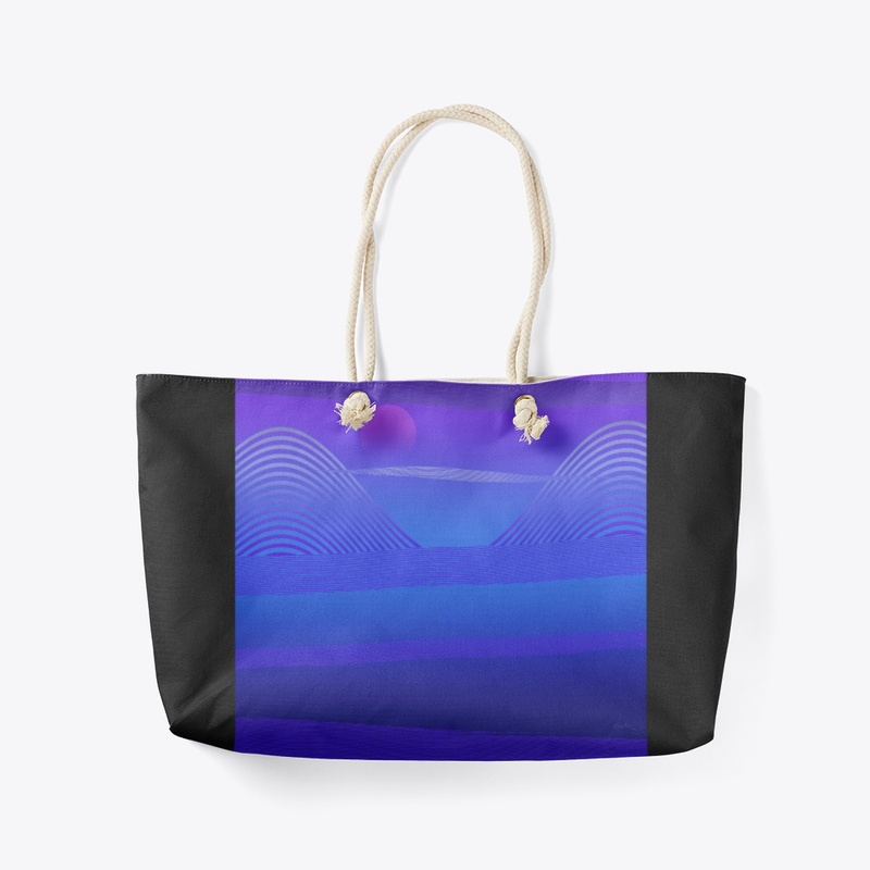 Mountain Vista in Blues and Violets