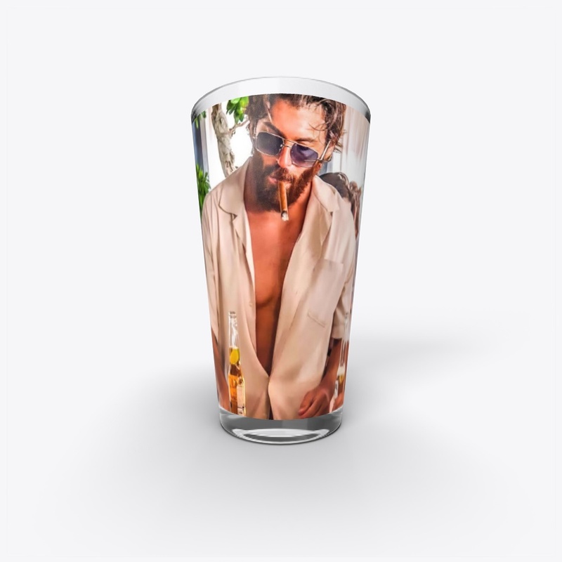 Can Yaman Pint Glass Glass
