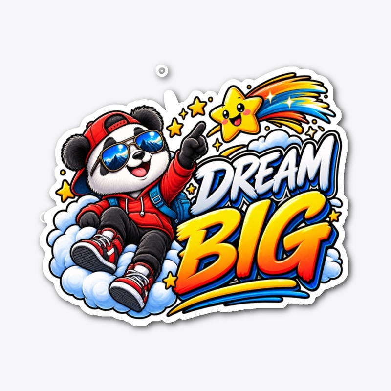 Dream Big – Cool Panda & Shooting Star 