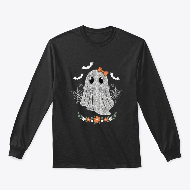Cute Ghost with Bow Halloween