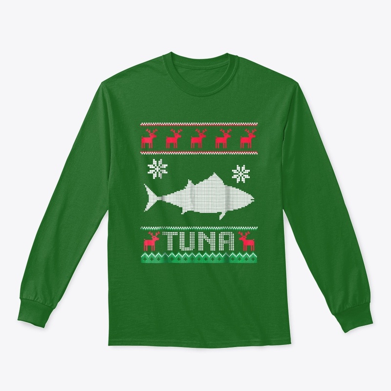 Ugly Sweater With Red Reindeer Fish 
