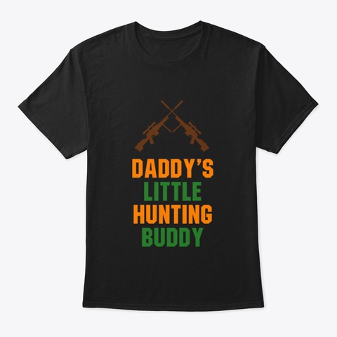 Baby Boy Bodysuits Daddy's Little Huntin Black T-Shirt Front