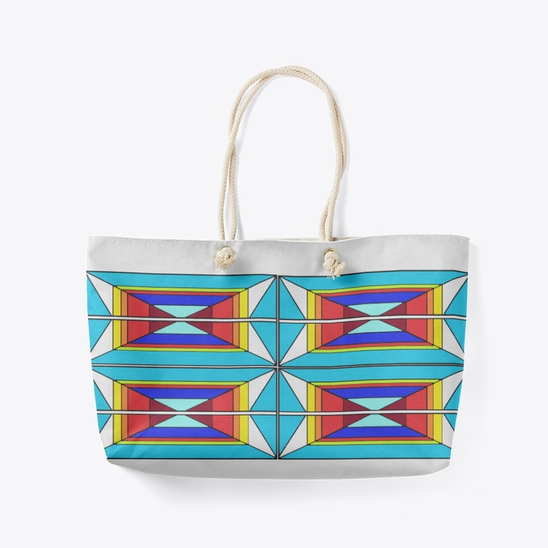 The blue design