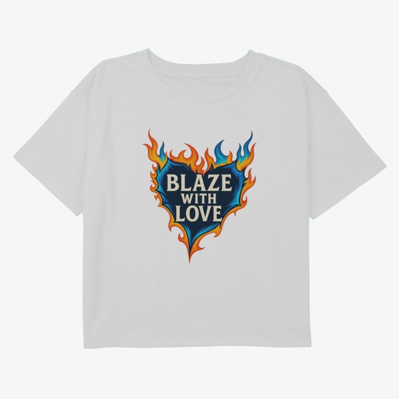 Blaze With Love – Flaming Heart Print