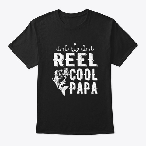 Reel Cool Papa Zrgtu Black T-Shirt Front