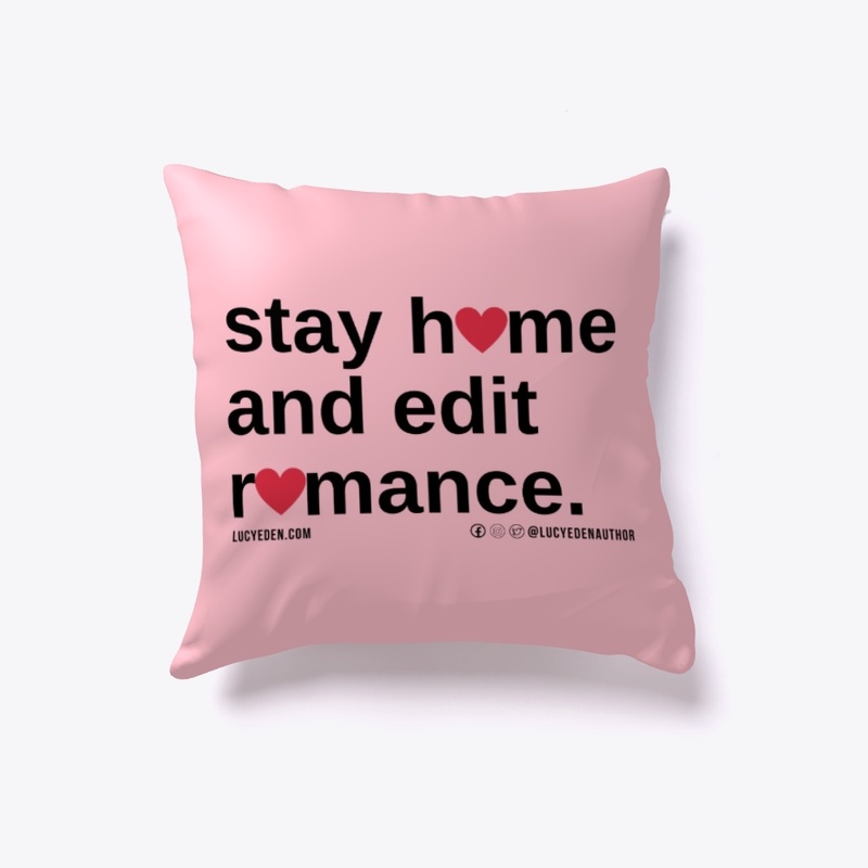 stay home and edit romance. black.
