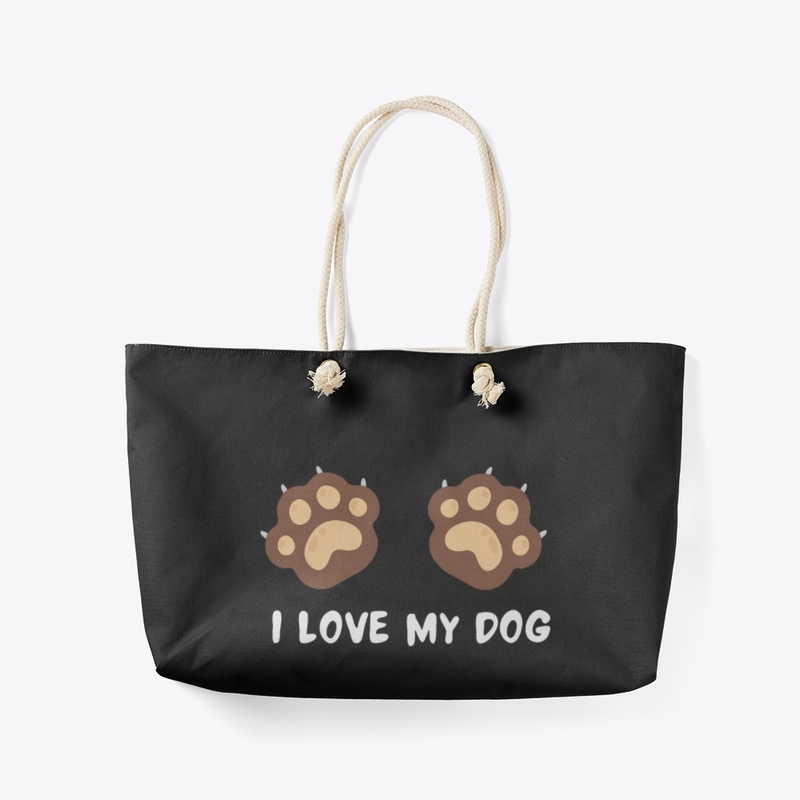 I Love My Dog with Dog Paws T-Shirt 