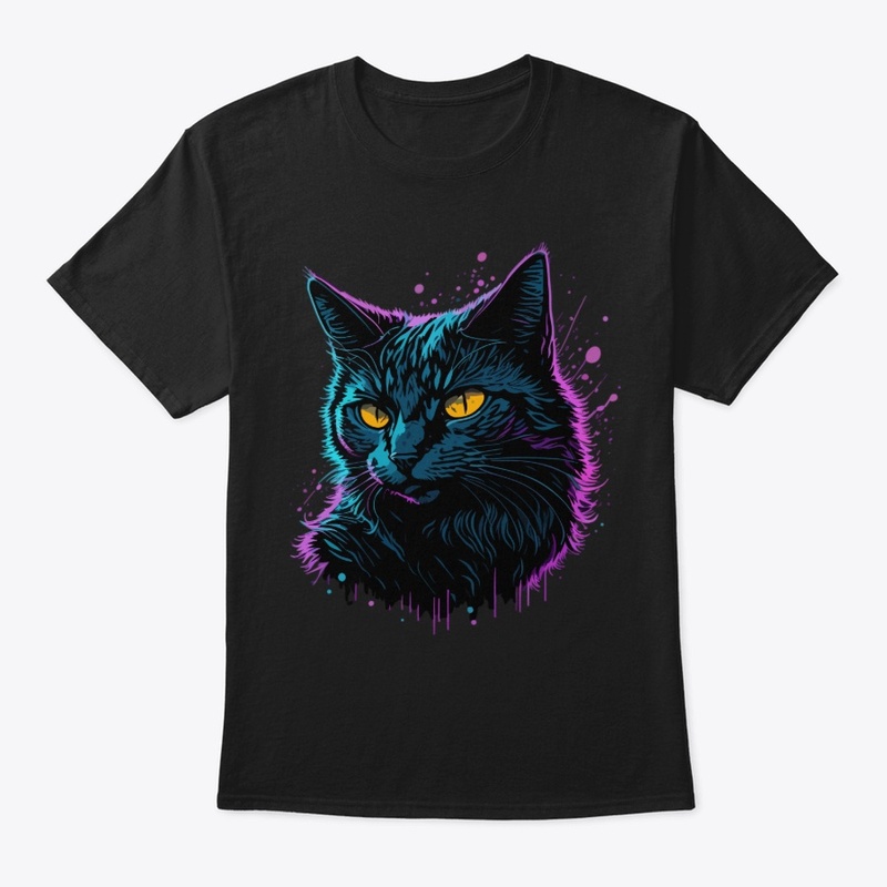 Neon Cat with Shades