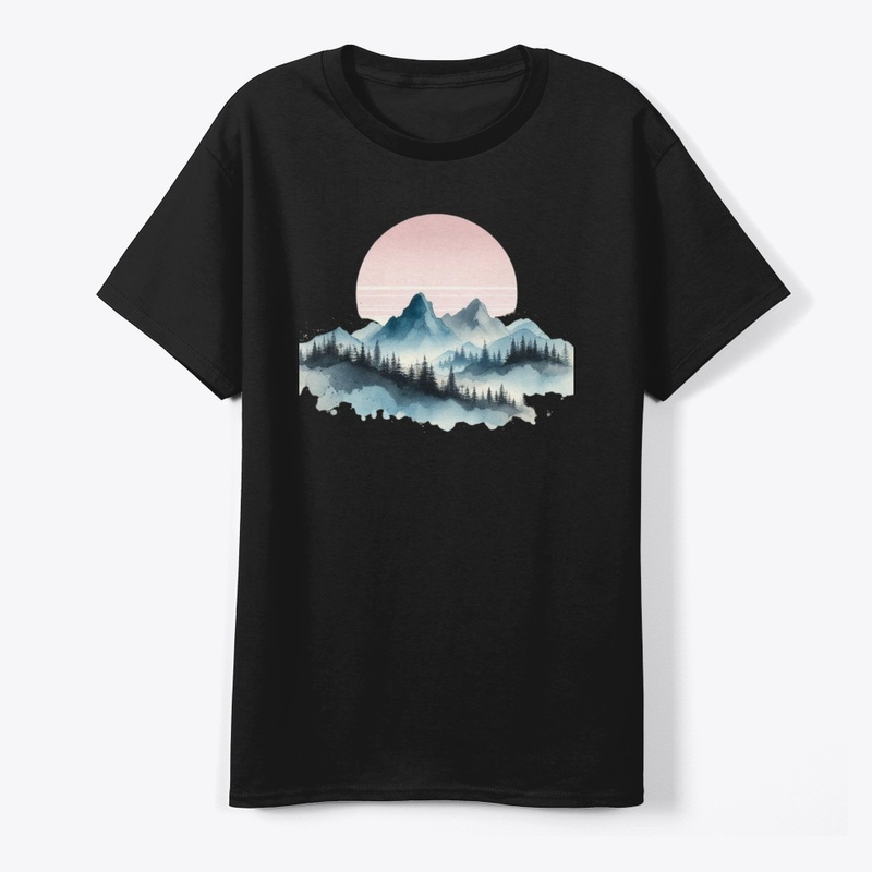 Sun and Mountains T-Shirt Design 