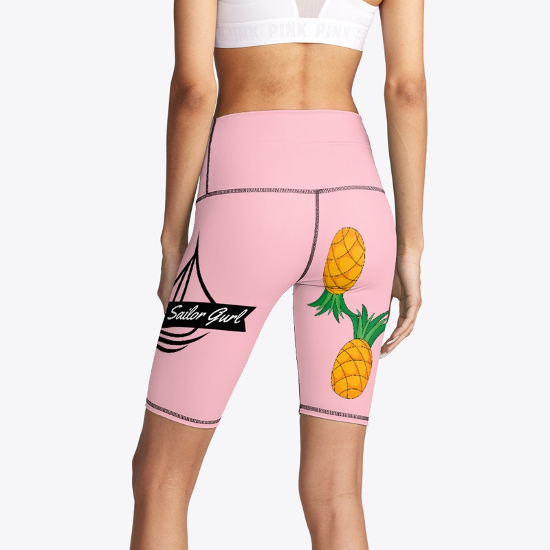 Pineapple & Flamingo Athletic Shorts