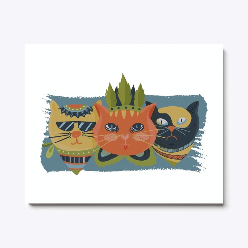 Tribal Boho Cat Hippie Kitten Lover Gift