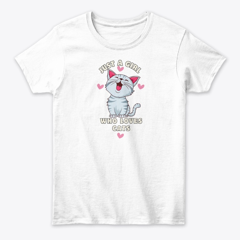 Girl Who Loves Cats – Cat Lover T-Shirt