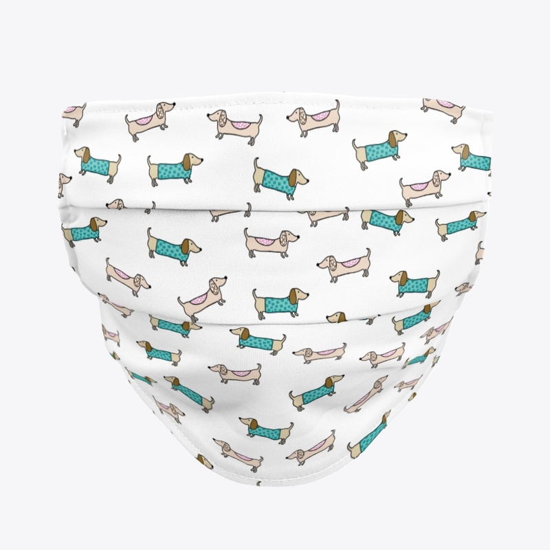 Cute Dachshund Face Mask