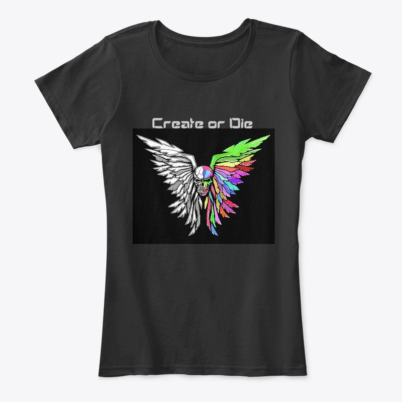 Create or Die Gaming Skull cool tees