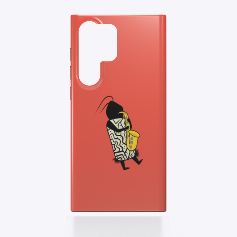 Musician Cave Person Plays Saxophone