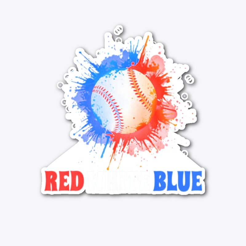Baseball 4th Of July American Flag