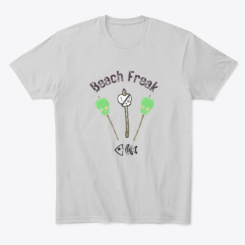 Mens Skull and Spear Beach Freak