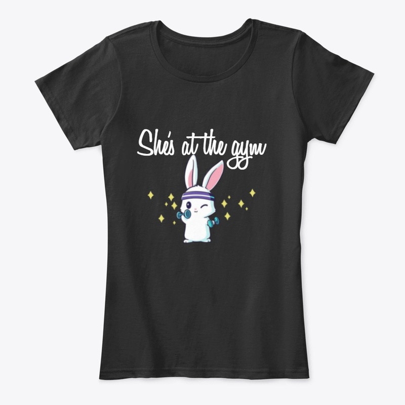 She's at the gym fitness bunny sport