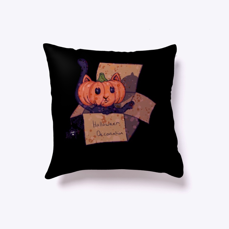 Halloween Pumpkinhead Cat