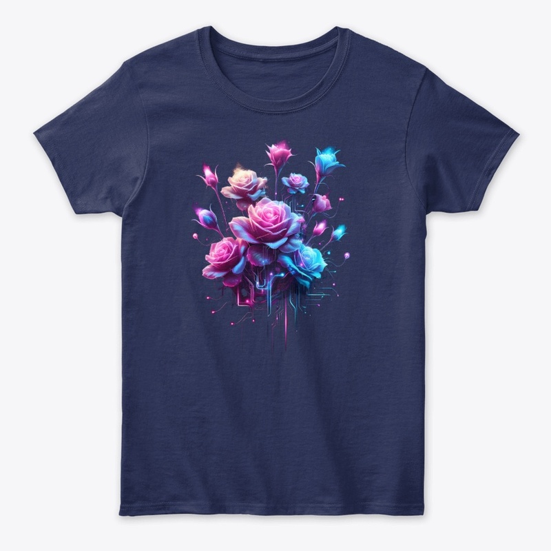 Neon Rose Bloom