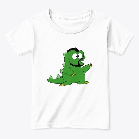 Chibi Lizard Kaiju Avatar For Kids White  T-Shirt Front