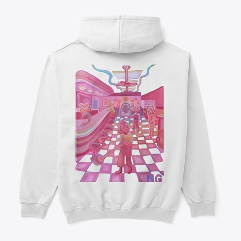 Bloom Where You're Planted Hoodie White Camiseta Back