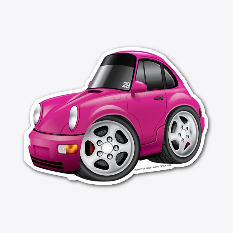 964 Style Sports Car Sticker