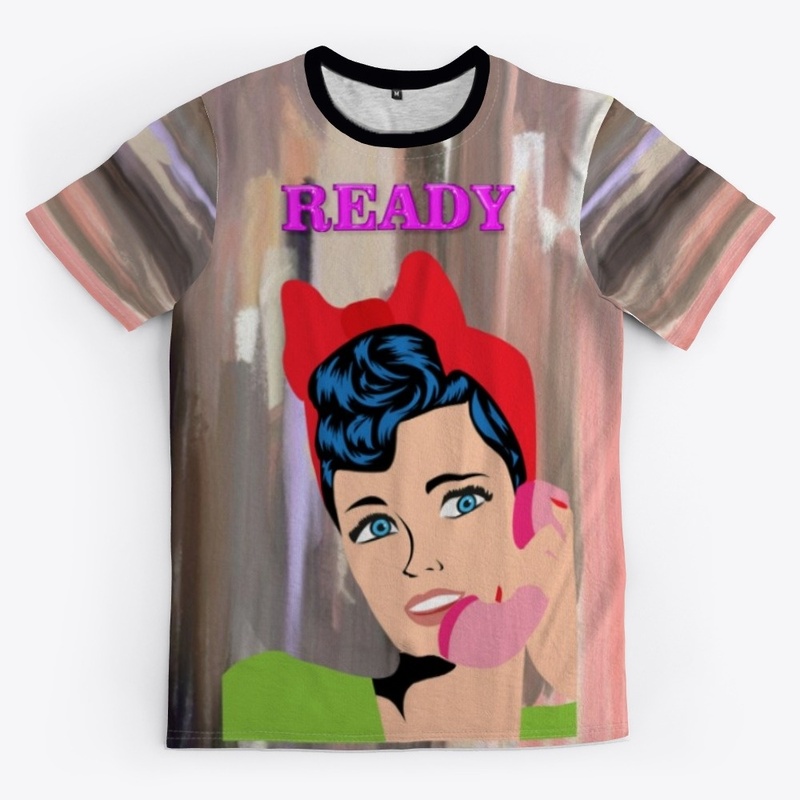 Vintage telephone woman t-shirt.