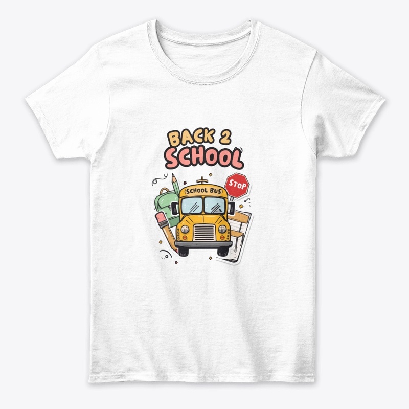  Back 2 School Bus & Supplies T-Shir