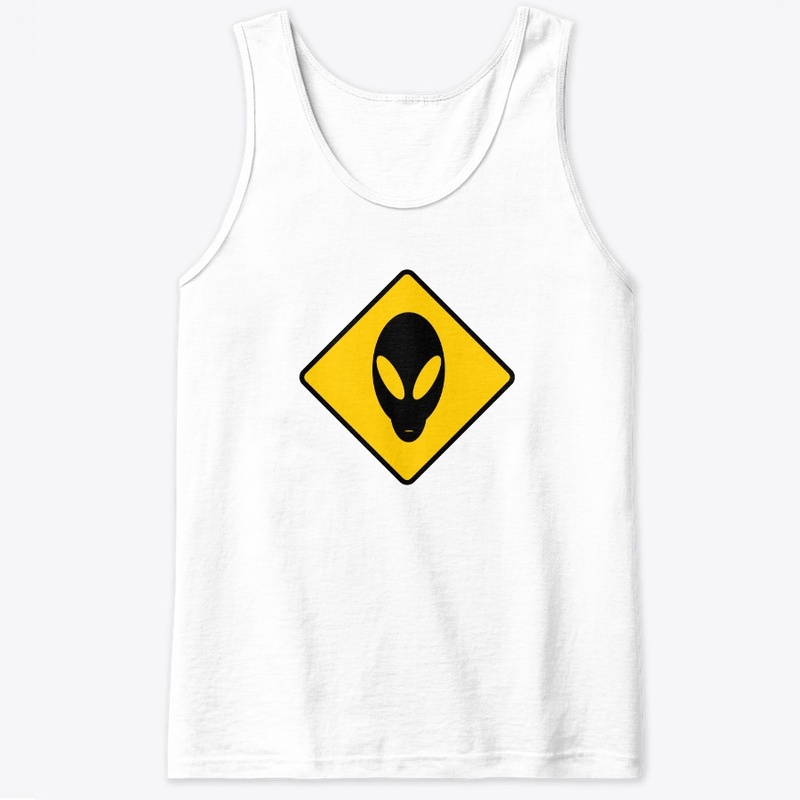Alien Head - Road Sign