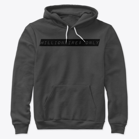 Millionaires Only Premium Name Brand  Dark Grey Heather T-Shirt Front