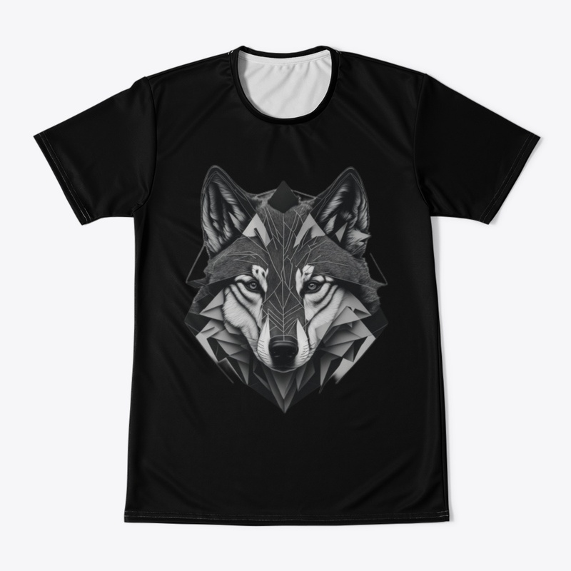 Geometric Wolf: Abstract Spirit! 🐺🔺