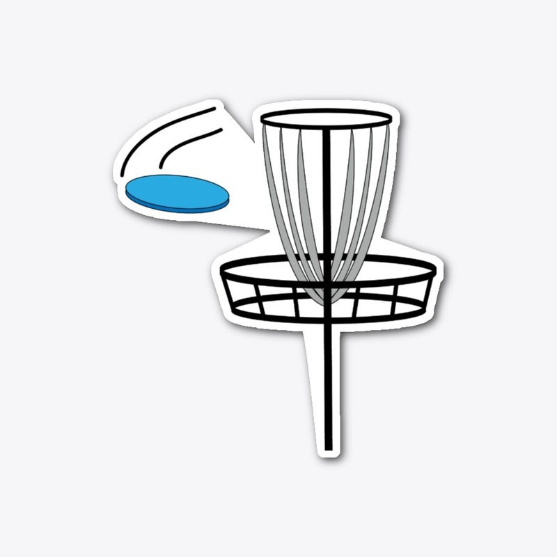 Disc Golf Basket Sticker V2